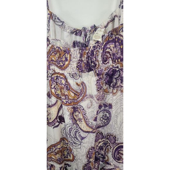Band Of The Free Maxi Womens Large Liliane Purple Paisley Tiered Cottagecore NWT - Picture 11 of 14